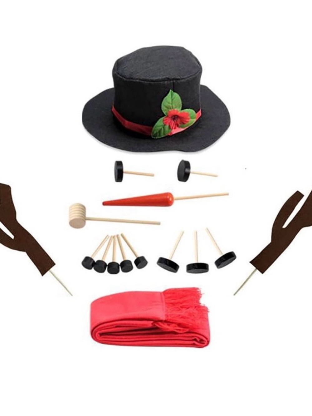 Snowman Building Decoration 16 Piece Set